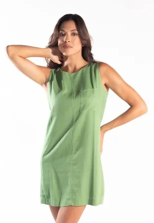 Vestido Dwz Curto com Bolso Frente