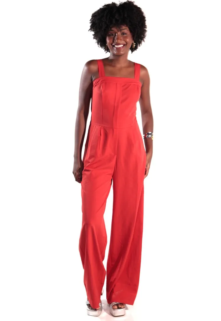 Macacao Dwz Pantalona Alfaiataria