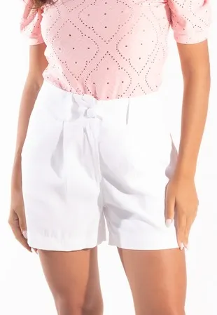 Short Dwz Liso com Cinto Bolso Faca