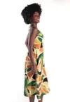 Vestido Dwz Estampado com Alcas e Lastex