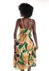 Vestido Dwz Estampado com Alcas e Lastex
