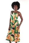 Vestido Dwz Estampado com Alcas e Lastex