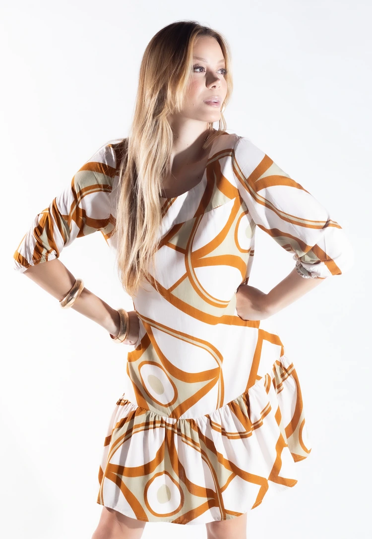 Vestido Dwz Mid Manga 3/4