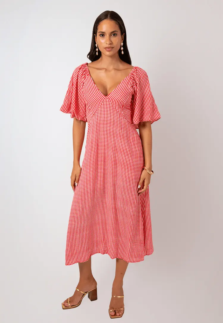 Vestido Dwz Xadrez com Lastex