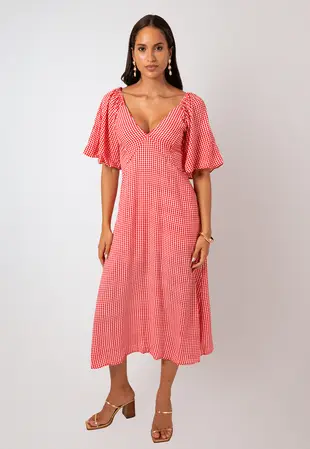 Vestido Dwz Xadrez com Lastex