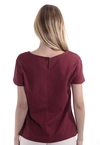 Blusa Dwz Manga Curta de Linho