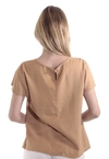 Blusa Dwz Manga Curta de Linho
