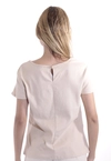 Blusa Dwz Manga Curta de Linho