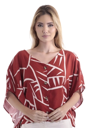 Blusa Dwz Lateral Aberta com Botoes