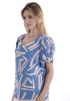 Blusa Dwz Estampada Manga Princesa