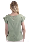 Blusa Dwz de Linho Manga com Pregas