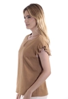 Blusa Dwz de Linho Manga com Pregas