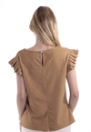 Blusa Dwz de Linho Manga com Pregas