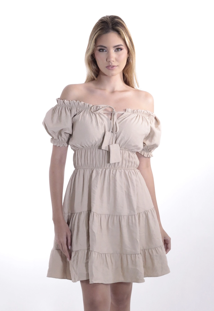 Vestido Dwz Ombro a Ombro Liso