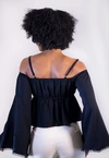 Blusa Dwz Manga Longa com Marcacao na Cintura