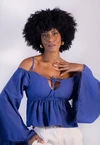 Blusa Dwz Manga Longa com Marcacao na Cintura