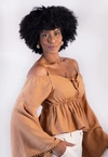 Blusa Dwz Manga Longa com Marcacao na Cintura