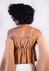 Blusa Dwz Manga Longa com Marcacao na Cintura