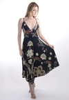 Vestido Dwz Mid Estampado com Ponta