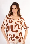 Blusa Dwz Estampada com Amarracao