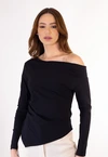 Blusa Dwz Manga Longa Asimetrica