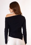 Blusa Dwz Manga Longa Asimetrica