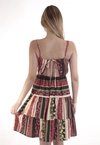 Vestido Dwz Curto com Alcas Regulaveis  Estampado