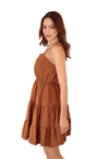 Vestido Dwz Curto com Alcas Regulaveis Liso