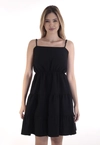 Vestido Dwz Curto com Alcas Regulaveis Liso