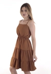 Vestido Dwz Curto com Alcas Regulaveis Liso