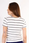 Blusa Dwz Canelada Listrada com Manga Curta