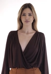 Blusa Dwz Manga Longa Transpassada