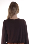 Blusa Dwz Manga Longa Transpassada