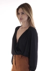 Blusa Dwz Manga Longa Transpassada