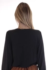 Blusa Dwz Manga Longa Transpassada