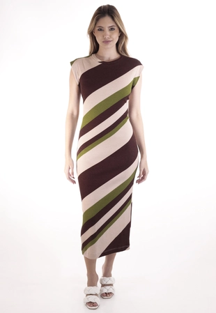 Vestido Dwz Mid Estampado Canelado