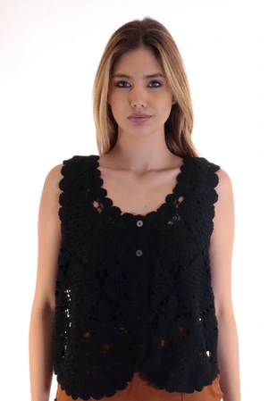 Colete Dwz Tricot Geometrico