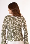 Blusa Dwz Manga Longa Estampada com Babado