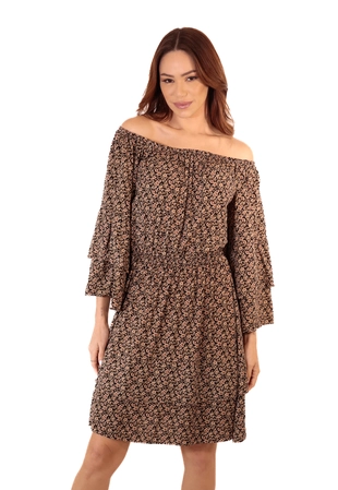 Vestido Dwz Ombro a Ombro Estampado