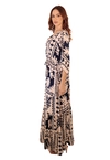 Vestido Dwz Manga Ampla Longa
