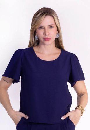 Blusa Dwz Manga Curta Lisa