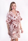 Vestido Dwz Estampado Manga Morcego