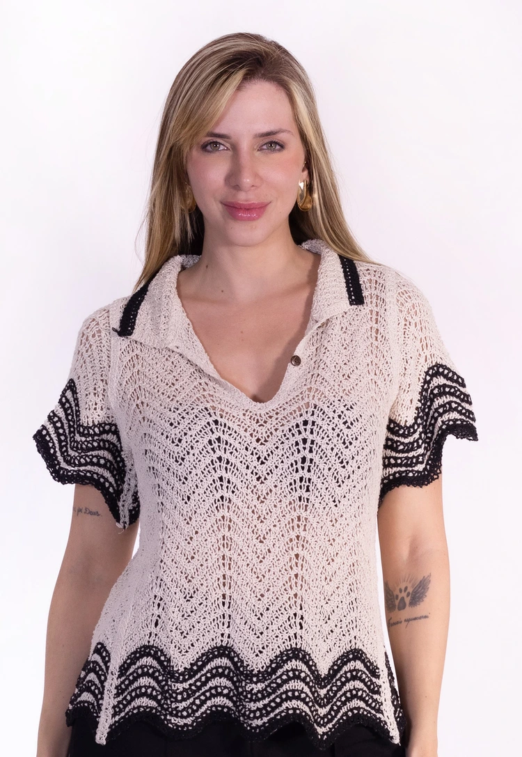 Camisa Dwz Polo Crochet