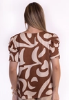 Blusa Dwz Manga Princesa com Botoes