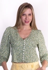 Blusa Dwz Floral com Manga Longa