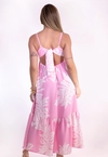 Vestido Dwz Longo Estampado Amarracao