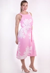 Vestido Dwz Mid Estampado com Faixa