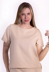 Blusa Dwz Manga Curta de LInho