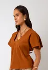 Blusa Dwz Manga Curta Peplum