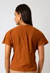 Blusa Dwz Manga Curta Peplum